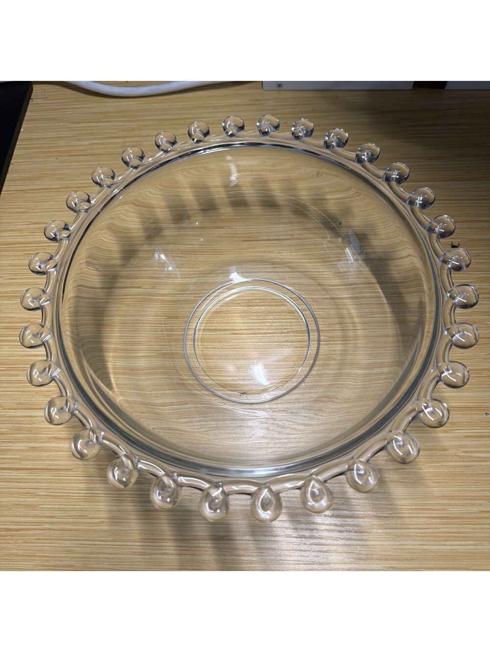 VTG Heisey Lariat Clear Large Serving Bowl Pattern *